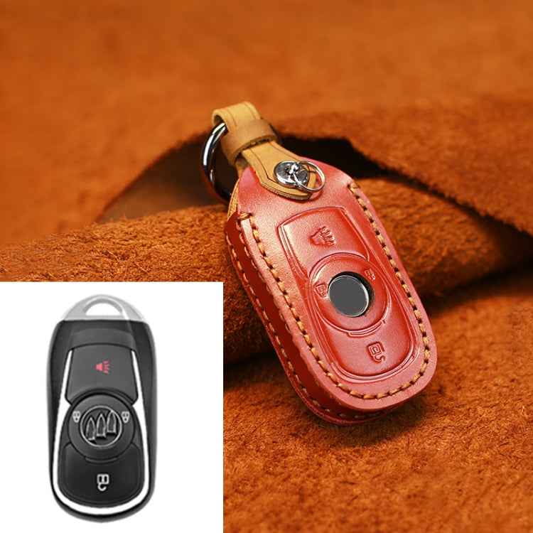 For Buick Car Cowhide Leather Key Protective Cover Key Case, Four Keys Version