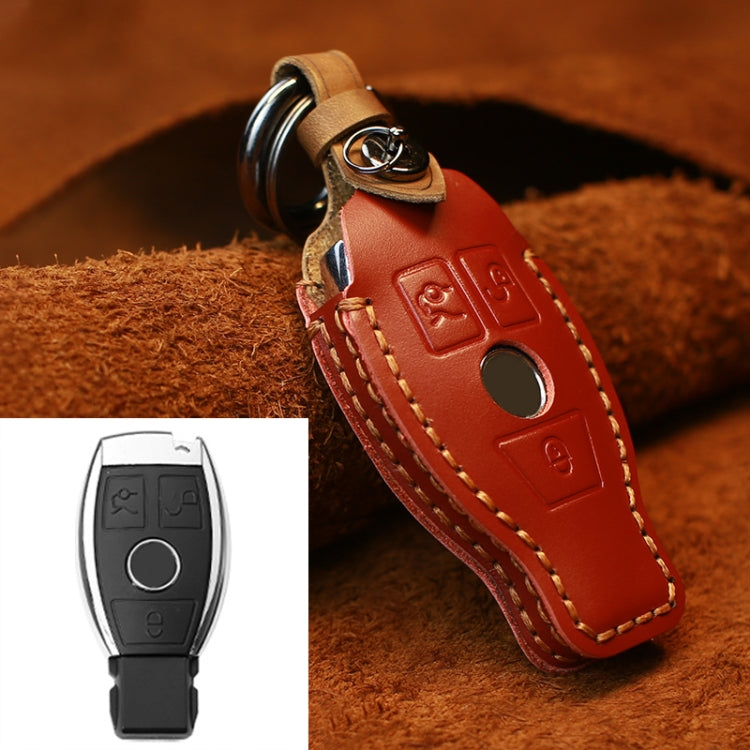 For Mercedes-Benz Old Style Car Cowhide Leather Key Protective Cover Key Case, For Mercedes-Benz Old Style