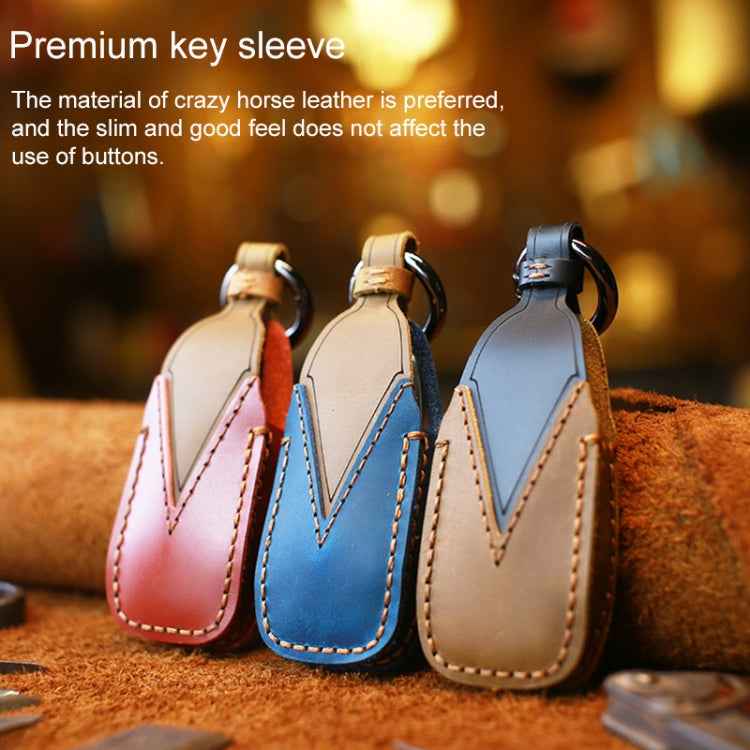 For Mercedes-Benz New Style Car Cowhide Leather Key Protective Cover Key Case