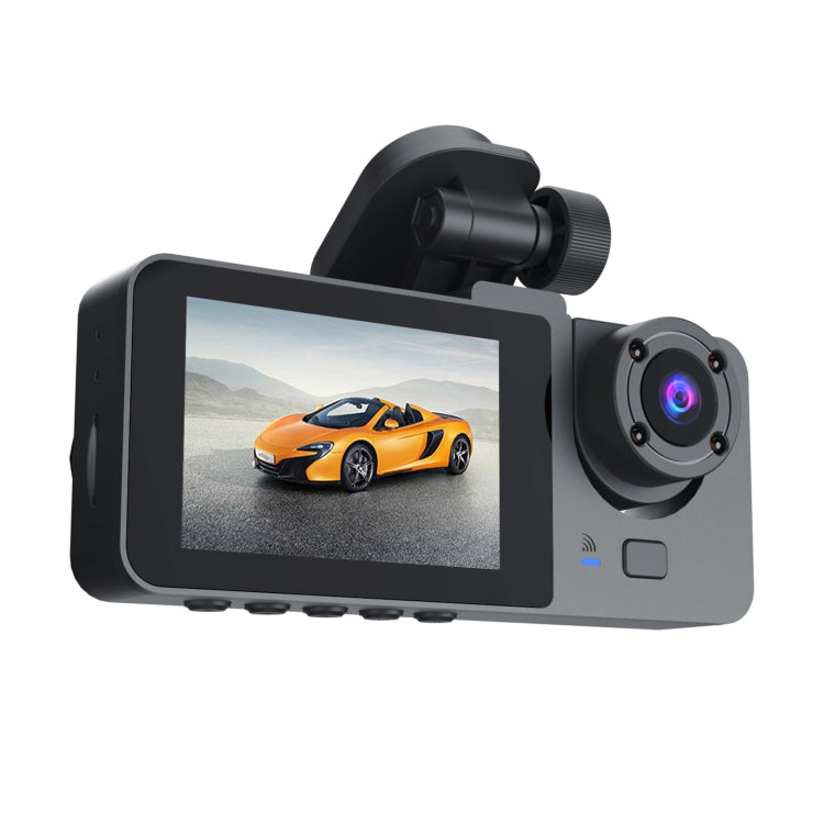 A2 Triple Lens Car Dash Camera Driving Recorder, A2 (Black)