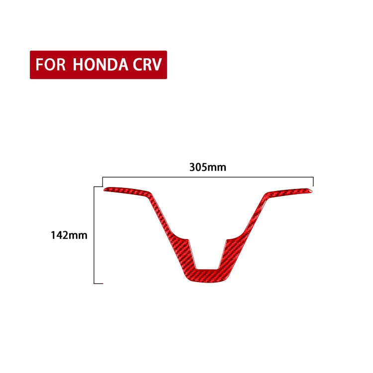 For Honda CRV 2007-2011 Carbon Fiber Car Steering Wheel Decorative Sticker, Left Drive, Car Steering Wheel