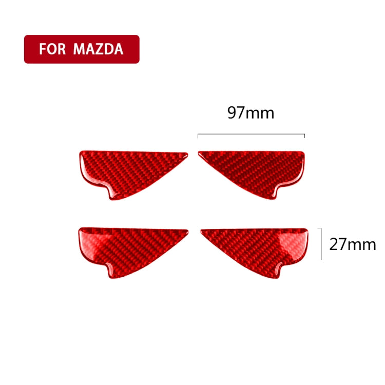 Car Carbon Fiber Inside Door Bowl Decorative Sticker for Mazda CX-5 2013-2018, Left and Right Drive, Inside Door Bowl