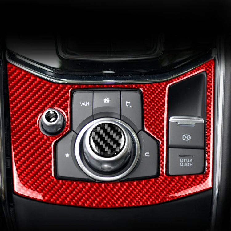 Car Carbon Fiber Handbrake Panel Decorative Sticker for Mazda CX-5 2017-2018, Right Drive, Handbrake Panel, Right Drive