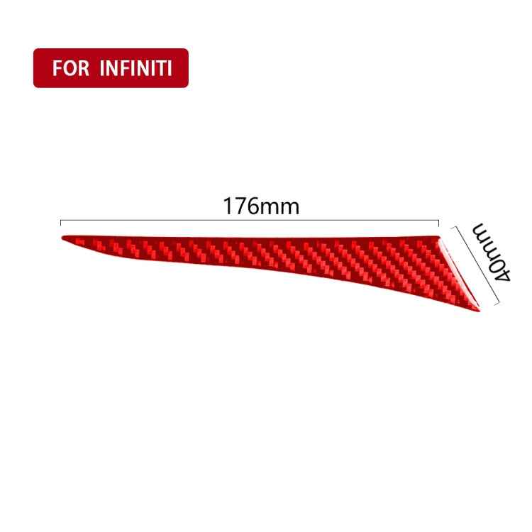 Car Carbon Fiber Dashboard Left Side Decorative Sticker for Infiniti Q50 2014-2020, Right Drive