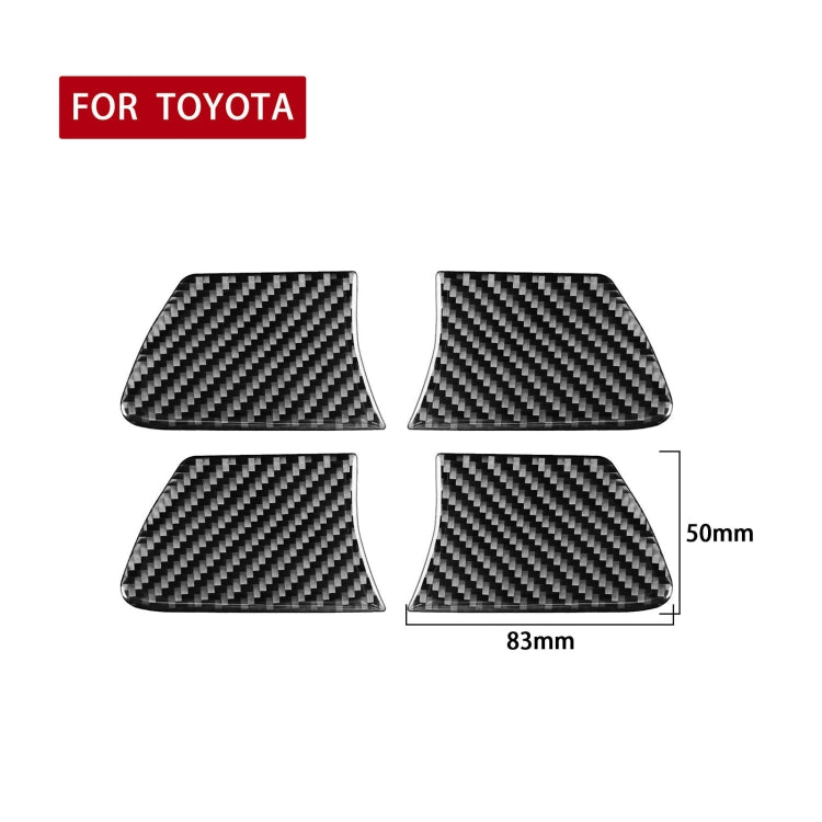 Car Carbon Fiber Inside Door Bowl Decorative Sticker for Toyota Highlander 2014-2019, Left Drive, Inside Door Bowl