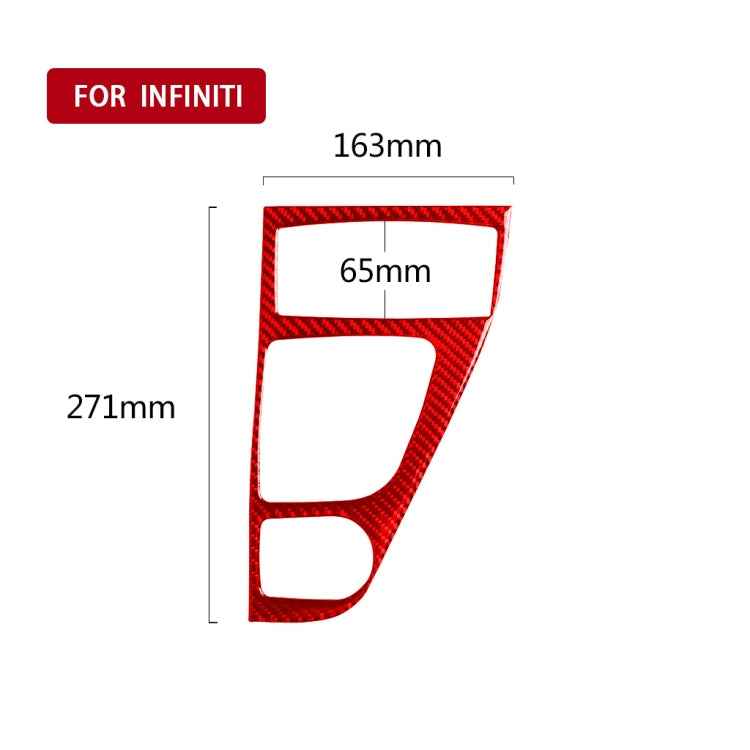 Car Carbon Fiber Gear Panel Decorative Sticker for Infiniti Q50 2014-2020, Left Drive