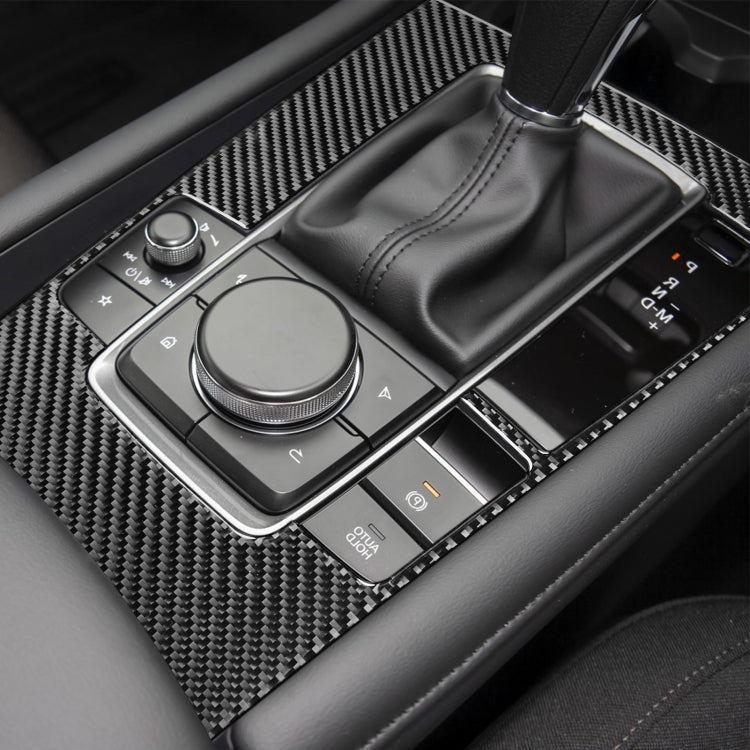 Car Carbon Fiber Central Control Gear Panel Decorative Sticker for Mazda 3 Axela 2020, Right Drive, Central Control Gear Panel, Right Drive