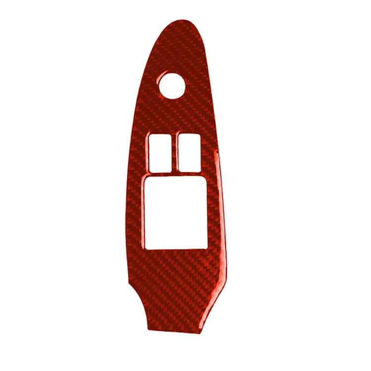 Car Carbon Fiber Main Driving Side Door Lift Control Decorative Sticker for Nissan 370Z / Z34 2009-, Right Drive Low-configured