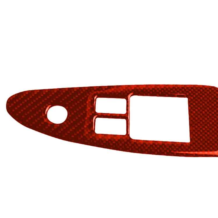 Car Carbon Fiber Main Driving Side Door Lift Control Decorative Sticker for Nissan 370Z / Z34 2009-, Right Drive Low-configured