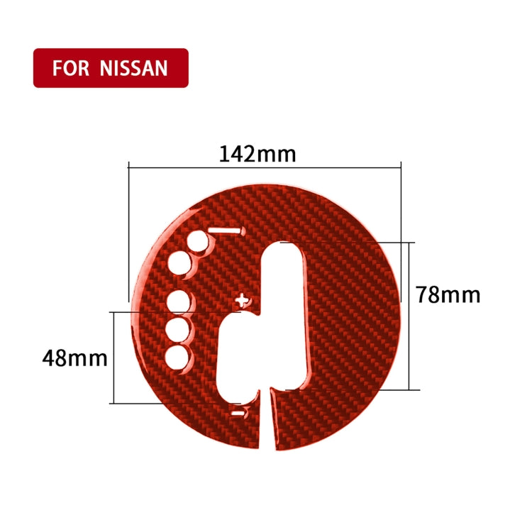 Car Carbon Fiber Automatic Transmission Panel Decorative Sticker for Nissan 370Z / Z34 2009-, Left Drive, Automatic Transmission Panel, Left Drive (