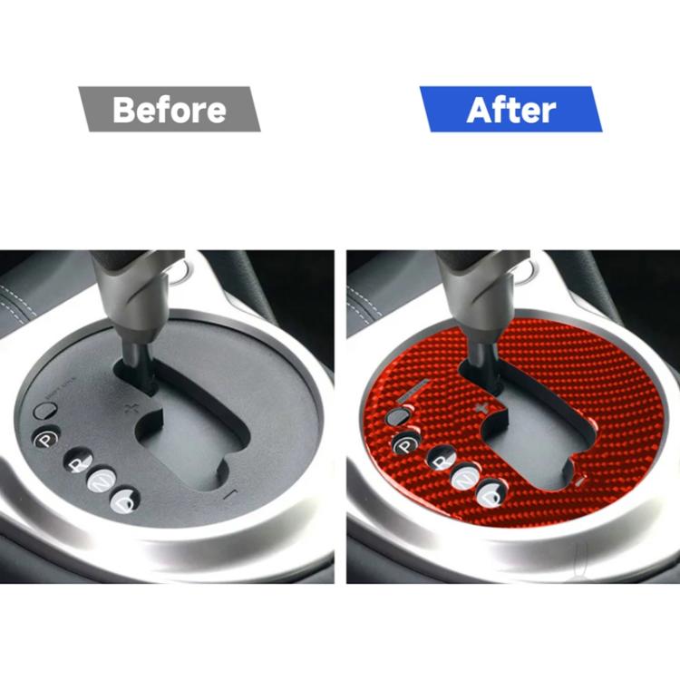 Car Carbon Fiber Automatic Transmission Panel Decorative Sticker for Nissan 370Z / Z34 2009-, Left Drive, Automatic Transmission Panel, Left Drive (