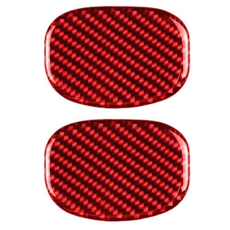 Car Carbon Fiber Seat Back Handle Decorative Sticker for BMW Mini One Cooper F55 F56, Left and Right Drive Universal