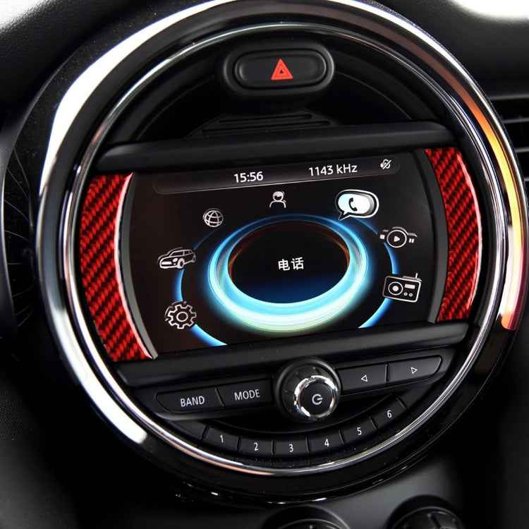 Car Carbon Fiber Navigation Decorative Sticker for BMW Mini Cooper Countryman Clubman F54 F55 F56 F60, Left and Right Drive Universal