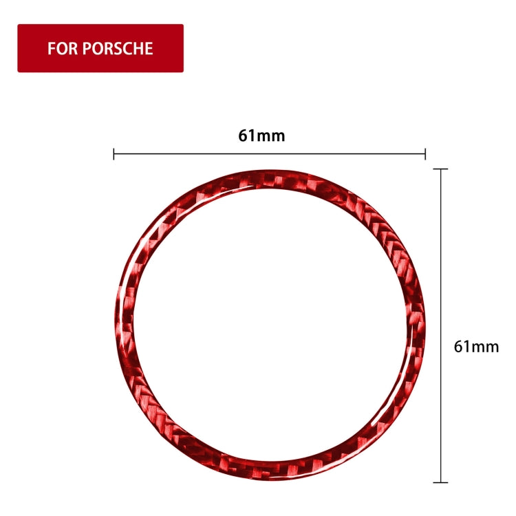 Pegatina decorativa de fibra de carbono para el anillo del cronómetro del coche para Porsche Macan (2014-2021), universal, con volante a la izquierda y a la derecha.