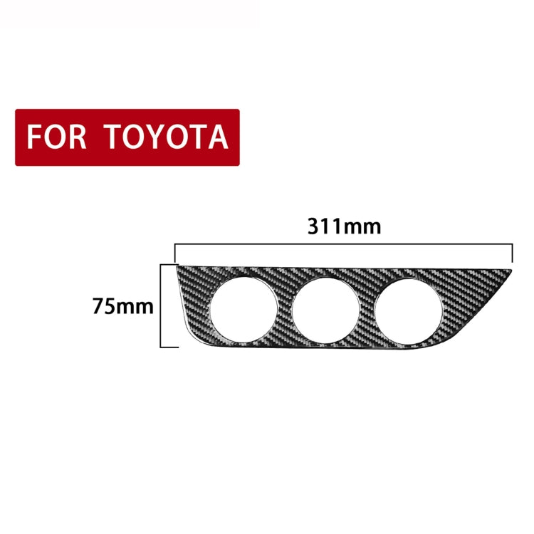 Car Carbon Fiber Air Conditioning Switch Panel Decorative Sticker for Toyota Corolla / Levin 2014-2018, Left Drive, Air Conditioning Switch Panel, Left Drive