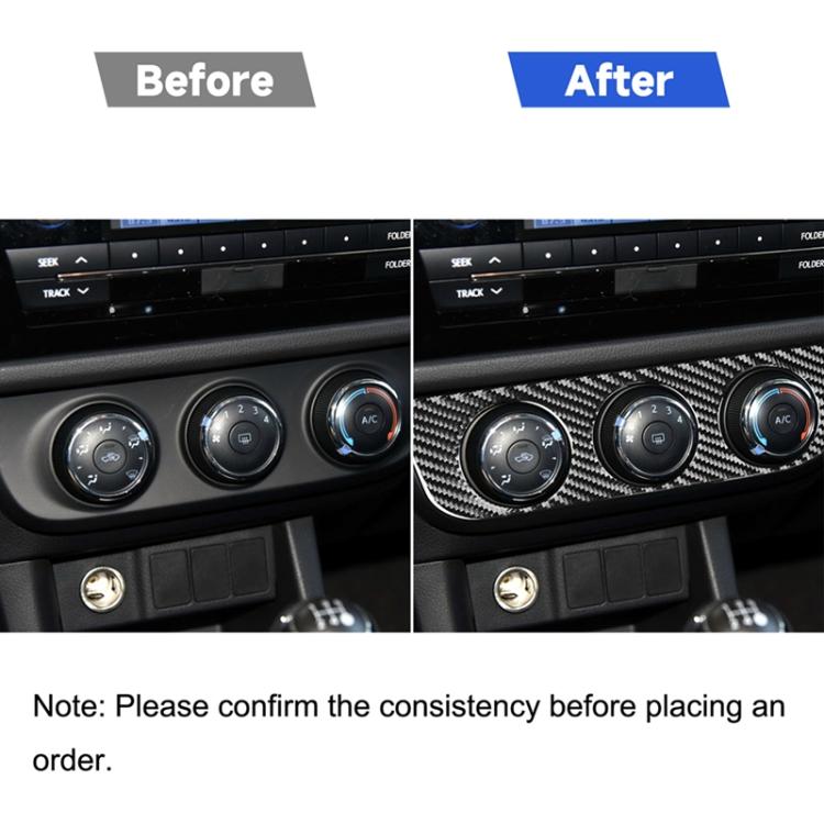 Car Carbon Fiber Air Conditioning Switch Panel Decorative Sticker for Toyota Corolla / Levin 2014-2018, Left Drive, Air Conditioning Switch Panel, Left Drive