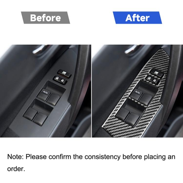 Car Carbon Fiber Window Lift Decorative Sticker for Toyota Corolla / Levin 2014-2018, Left Drive, Window Lift, Left Drive