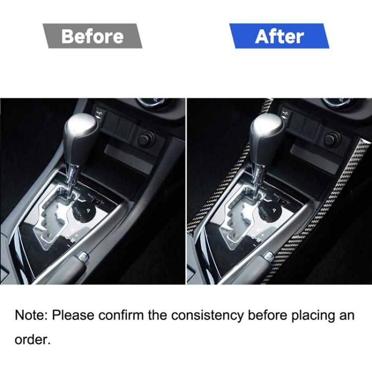 Car Carbon Fiber Side of Gear Decorative Sticker for Toyota Corolla / Levin 2014-2018, Right Drive, Side of Gear, Right Drive