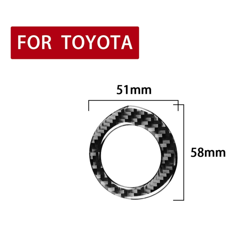 Car Carbon Fiber Ignition Key Ring Decorative Sticker for Toyota Corolla / Levin 2014-2018, Left and Right Drive Universal, Ignition Key Ring