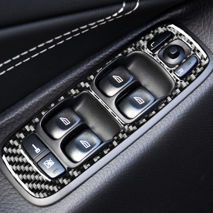 Car Carbon Fiber Window Lift B Decorative Sticker for Volvo XC90 2008-2014, Left Drive, Window Lift B, Left Drive