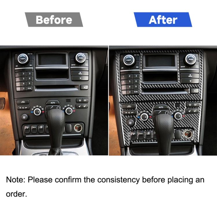 Car Carbon Fiber Control Panel Set B Decorative Sticker for Volvo XC90 2003-2014, Left and Right Drive Universal, Control Panel Set B