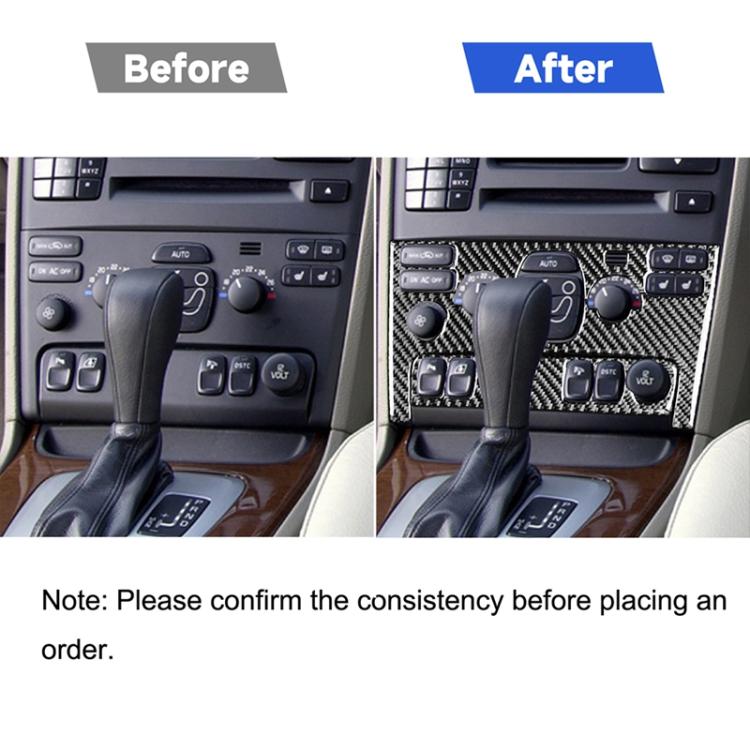 Car Carbon Fiber Air Conditioning Panel A Decorative Sticker for Volvo XC90 2003-2014, Left and Right Drive Universal, Air Conditioning Panel A