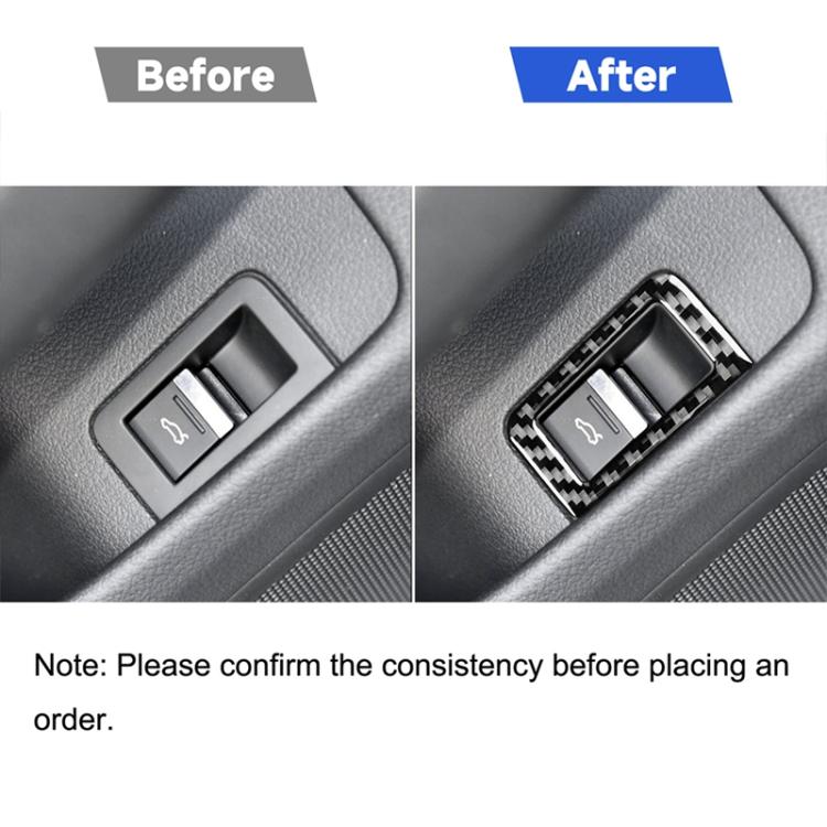 Car Carbon Fiber Trunk Switch Sticker for Audi A6L / A7 2019-, Left and Right Drive Universal, Trunk Switch