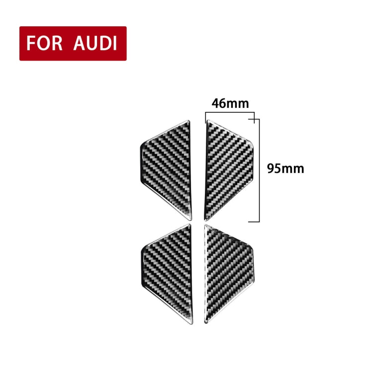 Car Carbon Fiber Inner Door Bowl Decorative Sticker for Audi A6L / A7 2019-, Left and Right Drive Universal, Inner Door Bowl