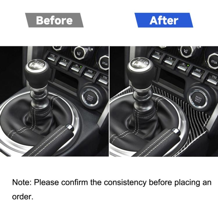 Car Carbon Fiber Gear Decorative Sticker for Subaru BRZ / Toyota 86 2017-2019, Right Drive, Gear, Right Drive