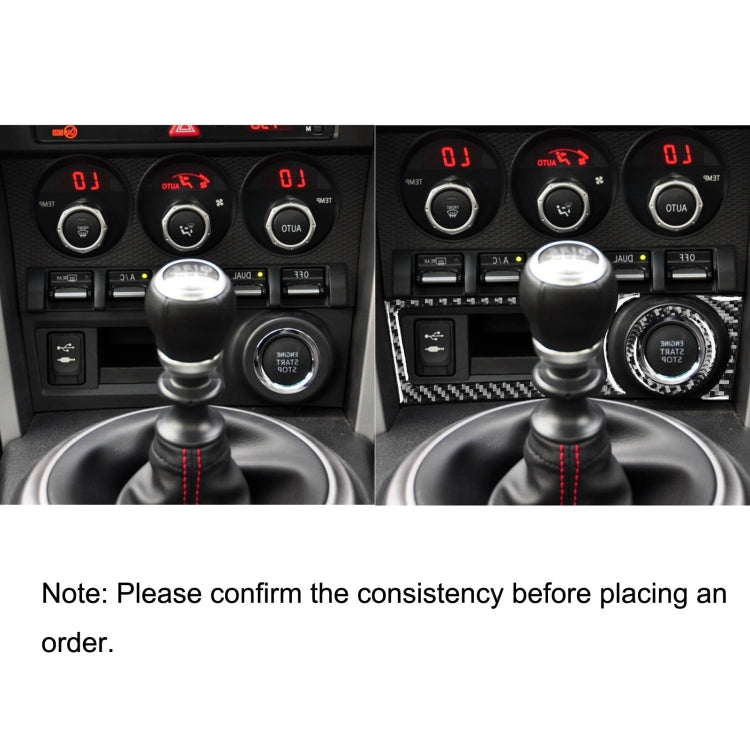 3 in 1 Car Carbon Fiber Storage Box A Decorative Sticker for Subaru BRZ / Toyota 86 2017-2019, Right Drive