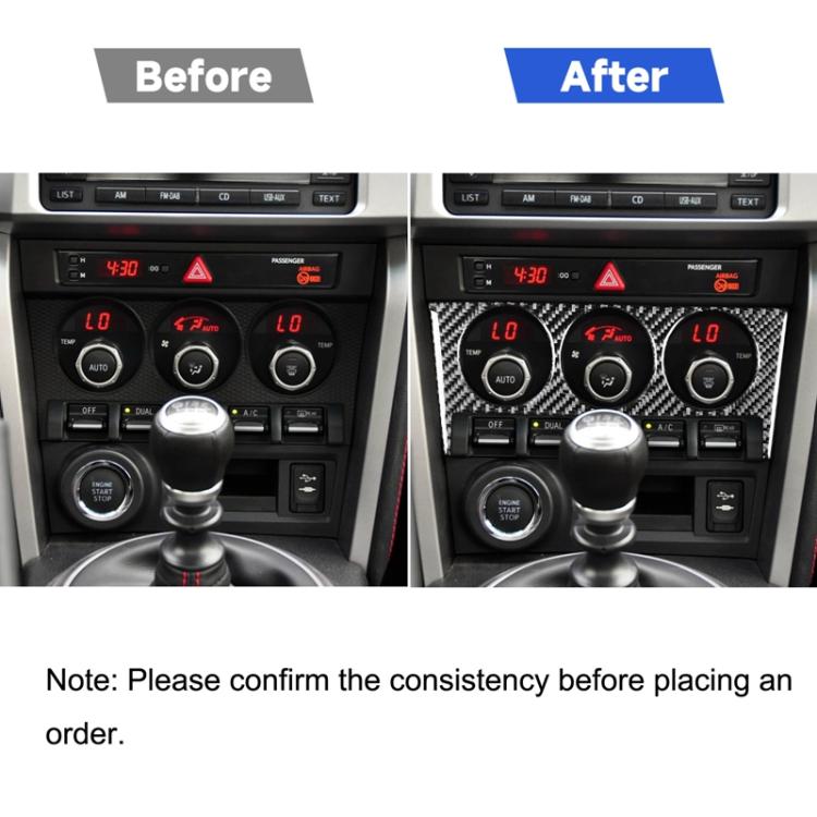 Car Carbon Fiber Air Conditioning Button A Decorative Sticker for Subaru BRZ / Toyota 86 2017-2019, Left and Right Drive Universal, Air Conditioning Button A