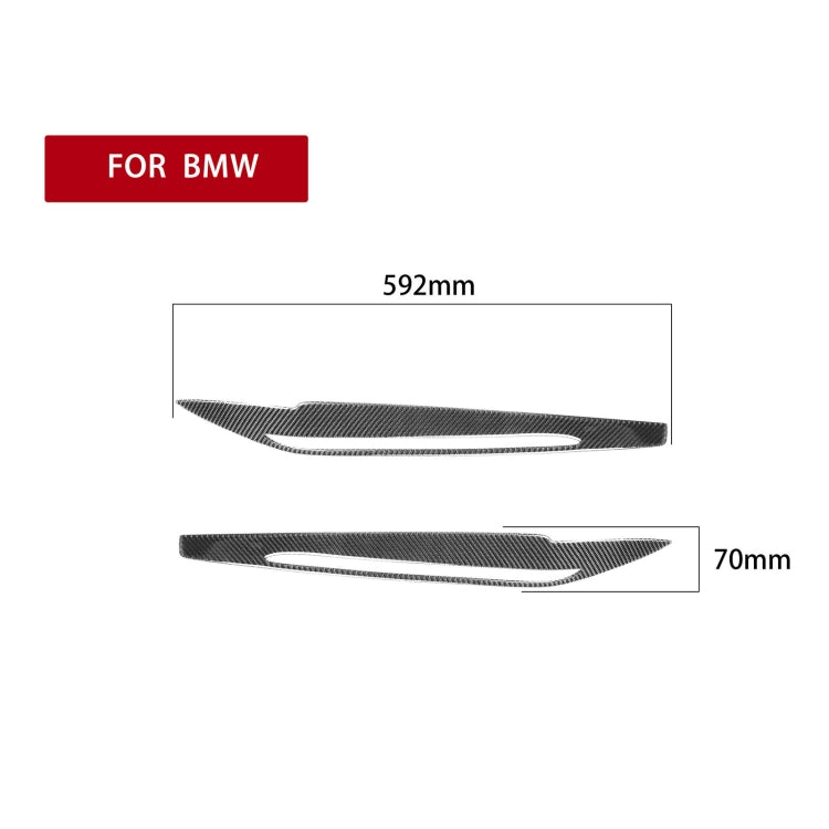 2 PCS / Set Carbon Fiber Car Lamp Eyebrow Decorative Sticker for BMW X5 / F15 2014-2018, Drop Glue Version, For BMW X5 / F15 2014-2018