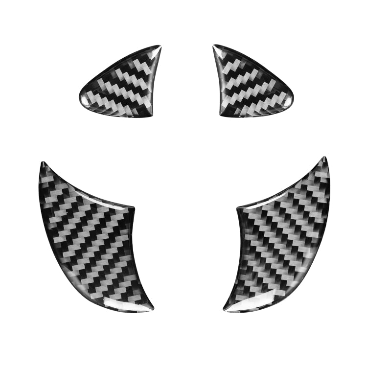 4 PCS / Set Carbon Fiber Car Front Middle Net Logo Decorative Sticker for Toyota 4Runner 2010-2020, Front Middle Net Logo