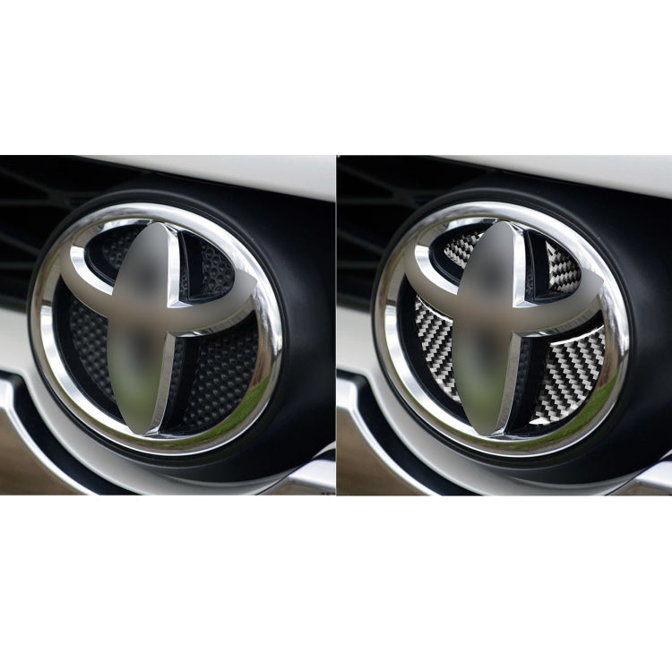 4 PCS / Set Carbon Fiber Car Front Middle Net Logo Decorative Sticker for Toyota 4Runner 2010-2020, Front Middle Net Logo