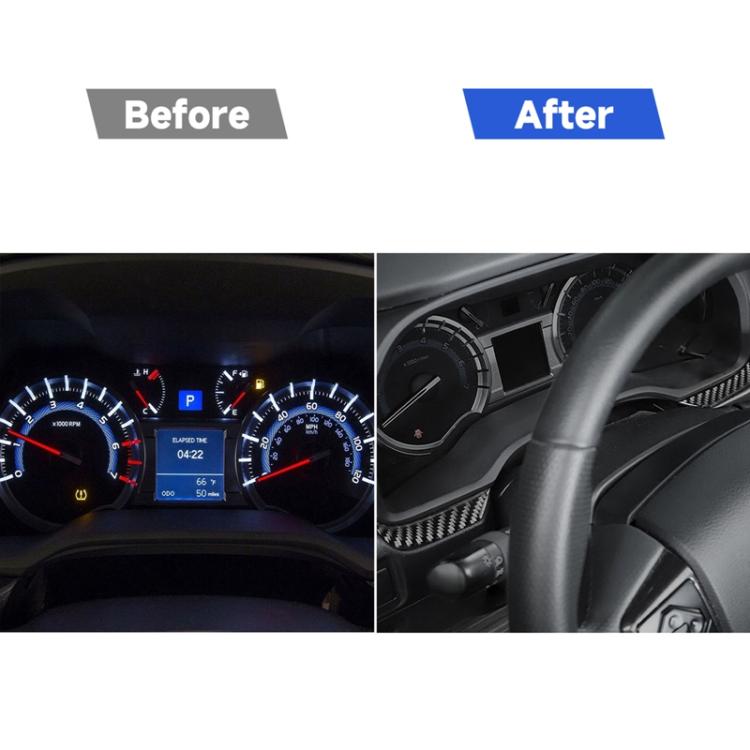 2 PCS / Set Carbon Fiber Car Instrument Both Sides Decorative Sticker for Toyota 4Runner 2010-2020, Instrument Both Sides