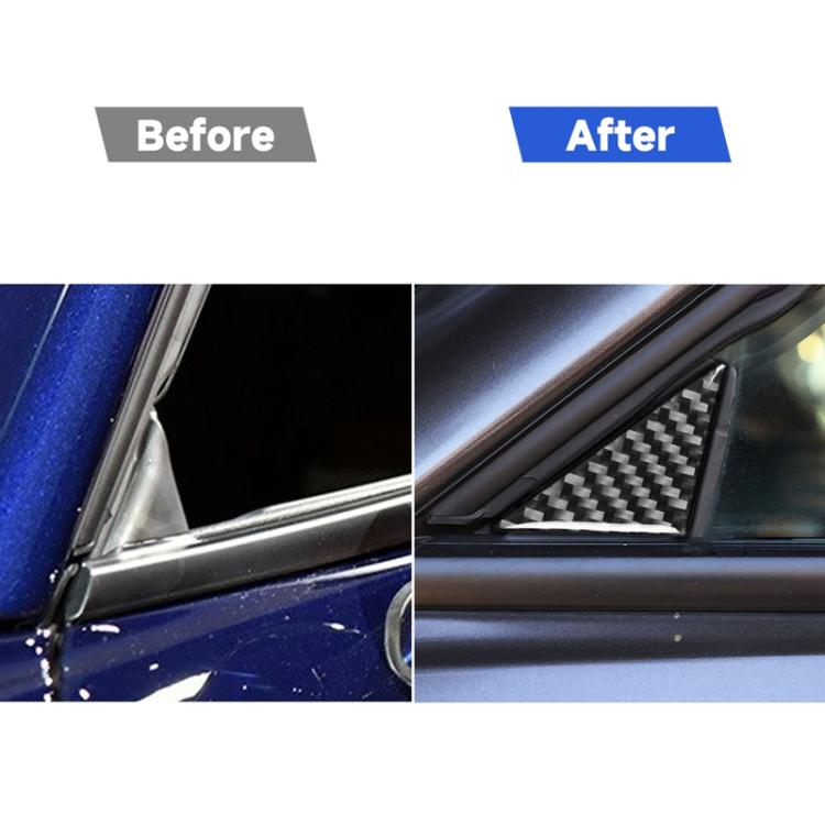 Carbon Fiber Car Left Right Side Window Posts Decorative Sticker for Dodge Challenger 2015 to Now, Left Driving, Left Right Side Window Posts