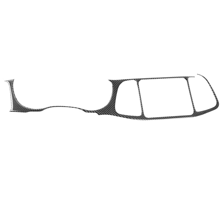 Carbon Fiber Car Central Control Instrument Large Panel Decorative Sticker for Dodge Challenger 2015 to Now, Left Driving, Central Control Instrument Large Panel