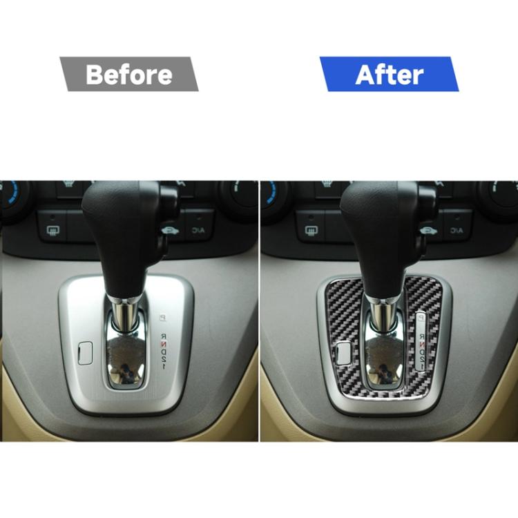 Carbon Fiber Car Gear Indicator Frame Decorative Sticker for Honda CRV 2007-2011,Right Drive, Gear Indicator Frame,Right Drive