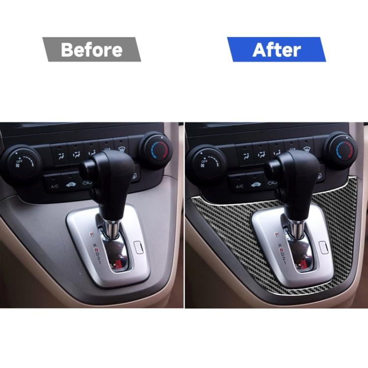 Carbon Fiber Car Gear Panel Frame Decorative Sticker for Honda CRV 2007-2011,Left and Right Drive Universal, Gear Panel Frame