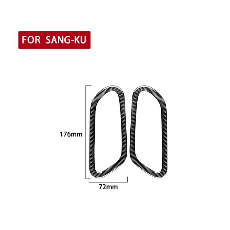 2 PCS / Set Carbon Fiber Car Inner Door Handle Decorative Sticker for Volkswagen Scirocco 2009-2016,Left and Right Drive Universal, Inner Door Handle