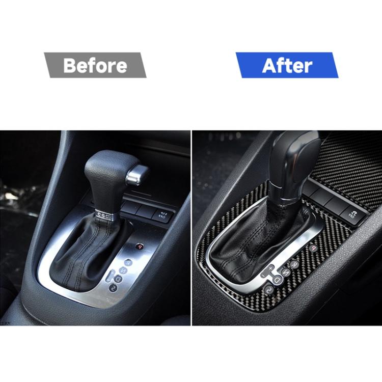 Carbon Fiber Car Gear B Decorative Sticker for Volkswagen Golf 6 2008-2012, Right Driving, Gear B, Right Driving