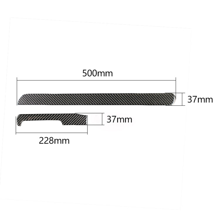 Carbon Fiber Car Central Control Strip Decorative Sticker for Volkswagen Golf 6 2008-2012, Left Driving, Central Control Strip, Left Driving