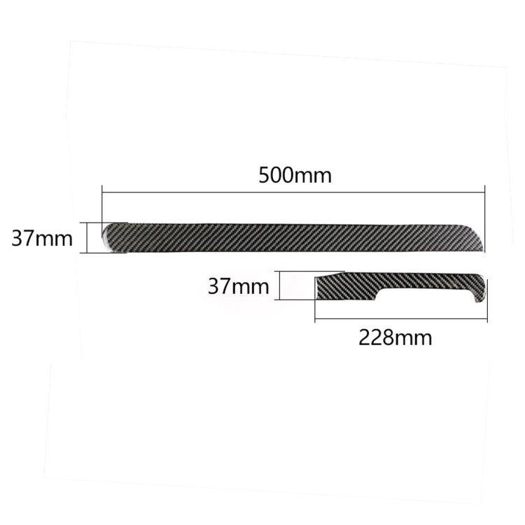 Carbon Fiber Car Central Control Strip Decorative Sticker for Volkswagen Golf 6 2008-2012, Right Driving, Central Control Strip, Right Driving