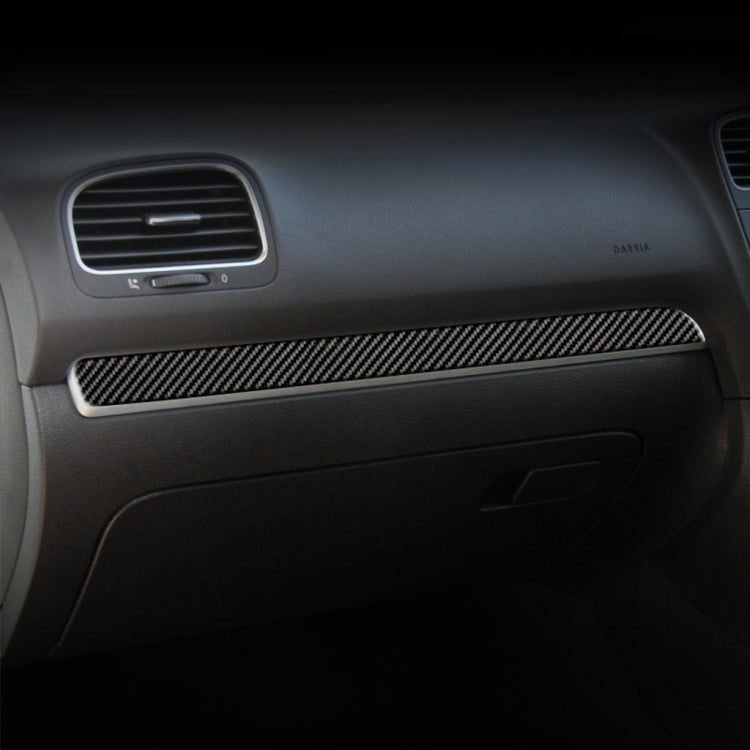Carbon Fiber Car Central Control Strip Decorative Sticker for Volkswagen Golf 6 2008-2012, Right Driving, Central Control Strip, Right Driving