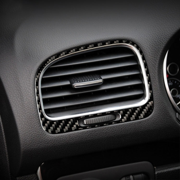 Carbon Fiber Car Left Right Air Outlet Decorative Sticker for Volkswagen Golf 6 2008-2012, Left Right Air Outlet