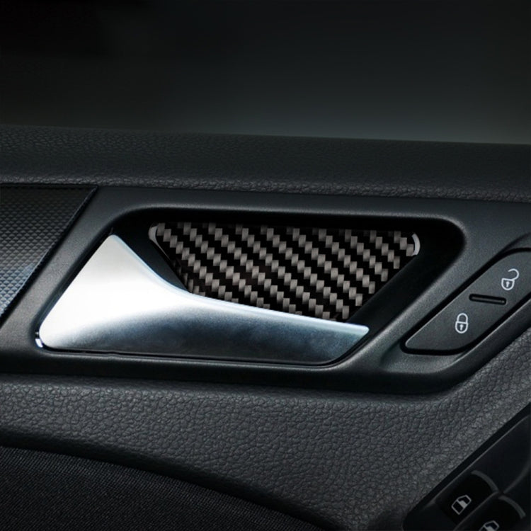 Carbon Fiber Car Inner Door Bowl Panel Decorative Sticker for Volkswagen Golf 6 2008-2012, Inner Door Bowl Panel