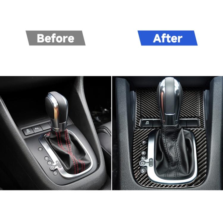 Carbon Fiber Car Ashtray Frame Decorative Sticker for Volkswagen Golf 6 2008-2012, Ashtray Frame