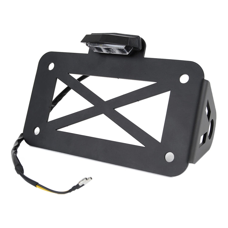 Motorcycle American Cruise Retro License Plate Holder with Light