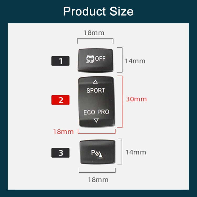 Pour BMW Série 3, commande centrale multifonction pour voiture à conduite à gauche (6131 9252 912), bouton radar (noir), bouton radar (rouge)