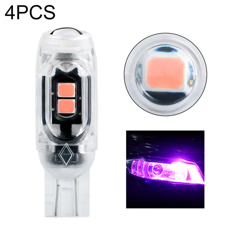4pcs T10 DC12V / 0.84W / 0.07A / 150LM Car Clearance Light 5LEDs SMD-3030 Lamp Beads with lens